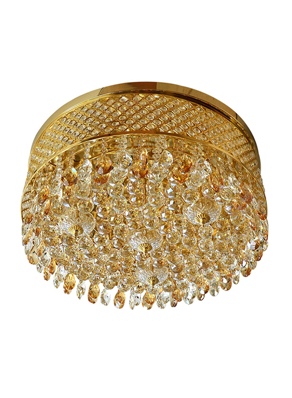 Salhiya Lighting Indoor Crystal Ceiling Light, E14 Bulb Type, Diameter 70, KJ602001B/5C, Gold