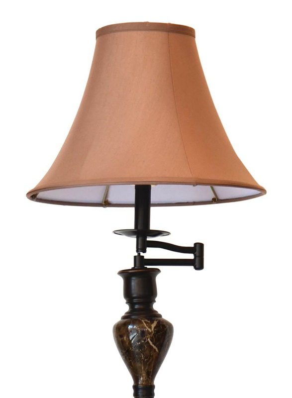Salhiya Lighting 1 Floor Lamp with 2 Table Lamps Set, E27 Bulb Type, Brass/Ceramic Material, 8003, Black/Brown