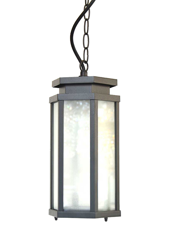 Salhiya Lighting Outdoor Hanging Ceiling Light, E27 Bulb Type, 1645A, Dark Grey