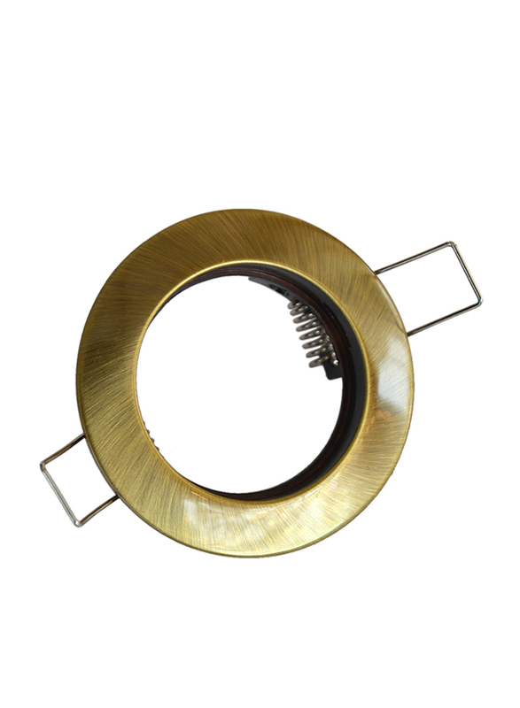 Salhiya Lighting Spotlight Frame, LED Bulb Type, Round Fixed, AL328 (ORM MR16) GAB, Gold