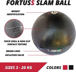 FORTUSS Slam Ball Medicine Ball 6 KG Black