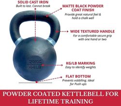 FORTUSS Kettlebell 8 KG Cast Iron Powder Coated