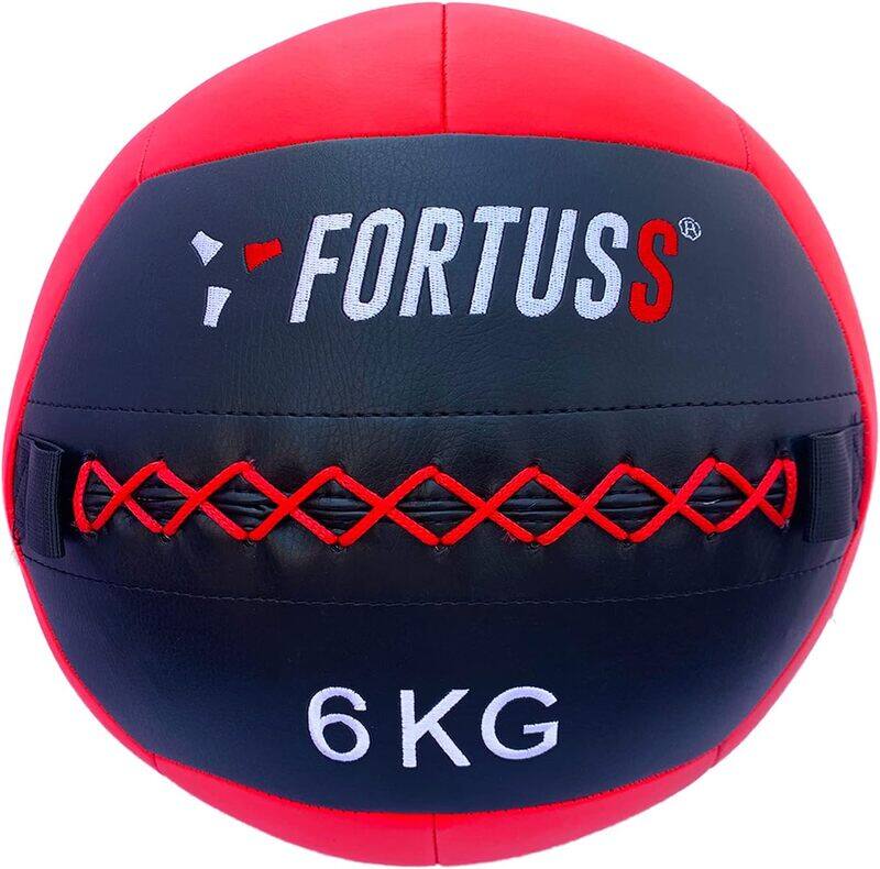 

FORTUSS Wall Ball Medicine Ball 6 KG, Red/Black