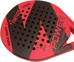 FORTUSS Padel Tennis Racket with Carry Bag, Full Carbon Fiber & 3D Hexagon Surface with Light EVA Memory Flex Foam Core, Pink/Black