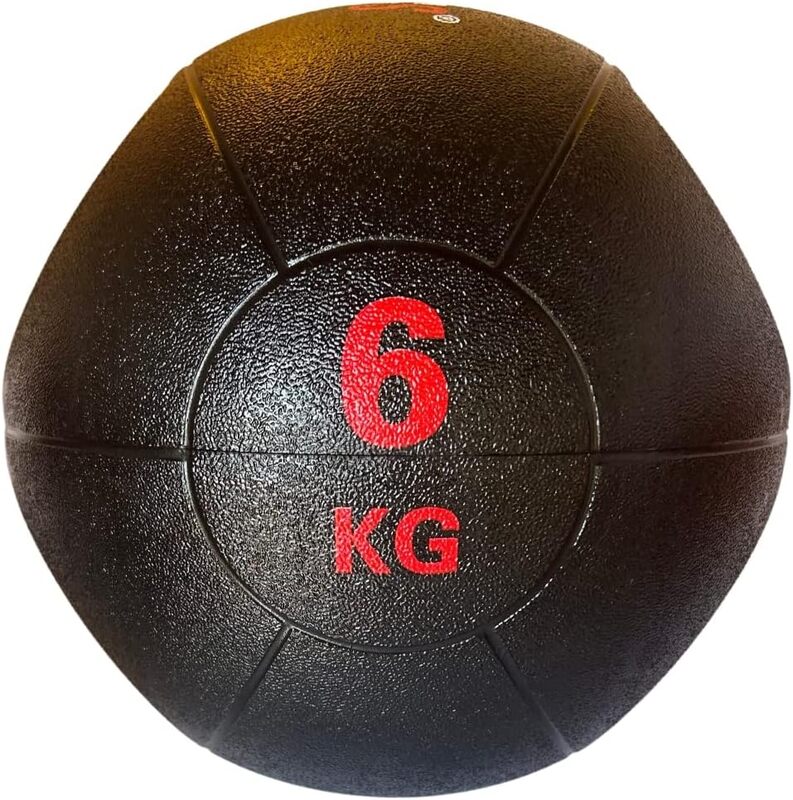 FORTUSS Medicine Ball Dual Grip Handle 6 KG, Exercise Weighted Med Ball with Handles for Abs, Strength Training & Core Balance Workout