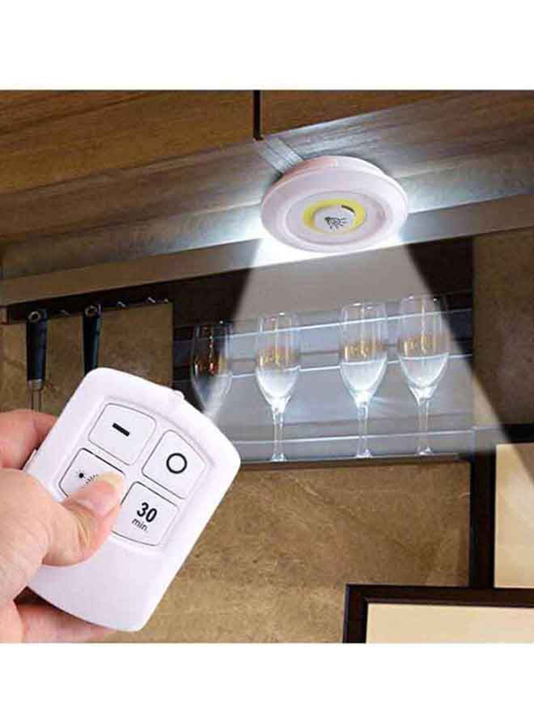 Voberry Wireless Remote Controlled Under Cabinet LED Lights, 3 Pieces, White