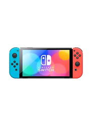 Nintendo Switch OLED (2021) Model Joy-Con Console, Neon Blue/Red, International Version