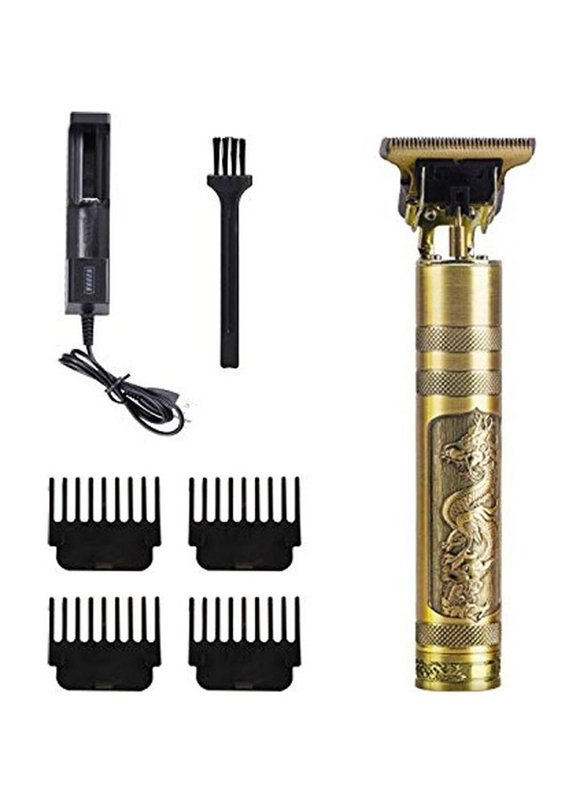 Professional Rechargeable Electric Hair Trimmer, Gold