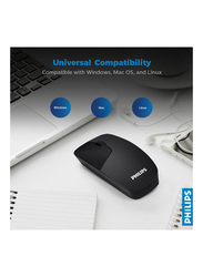 Philips M402 Anywhere Optical Wireless Portability Mouse, Black