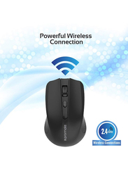 Promate Portable Optical Wireless Mouse, Black