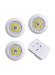 Voberry Wireless Remote Controlled Under Cabinet LED Lights, 3 Pieces, White