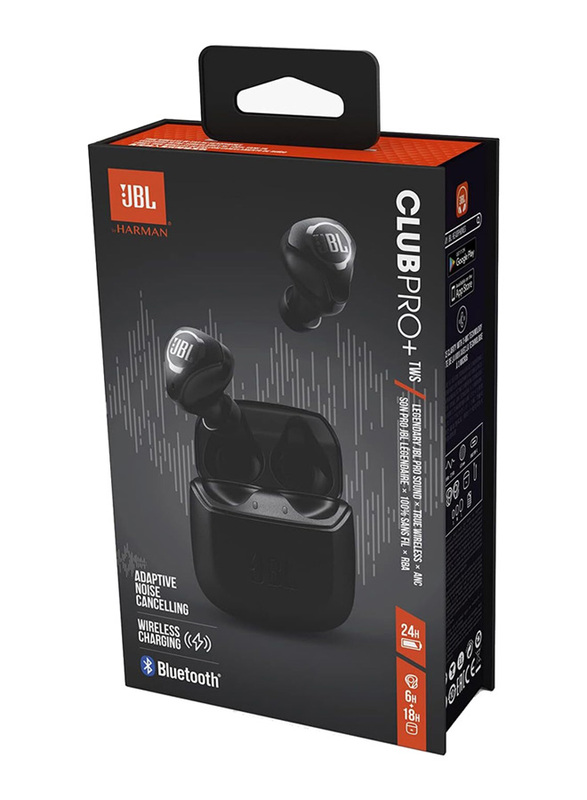 JBL Club Pro+ TWS Wireless In-Ear Noise Cancelling Headphone, Black