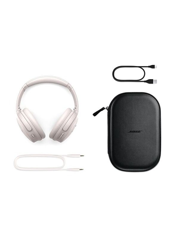 Bose QuietComfort 45 Wireless Over-Ear Noise Cancelling Headphones with Mic, White
