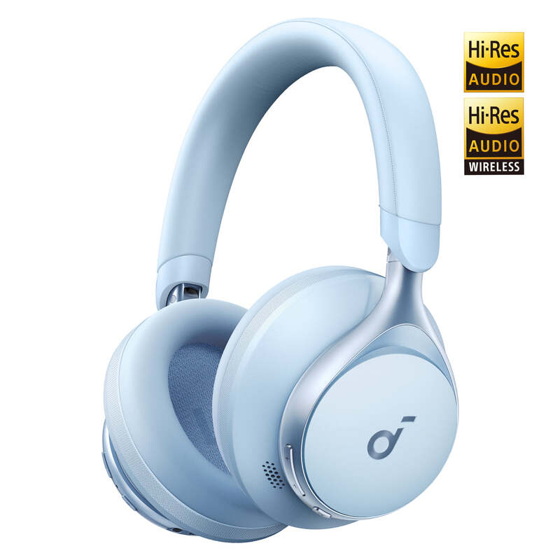 Soundcore Space One Active Noise Cancelling Headphones, Sky Blue