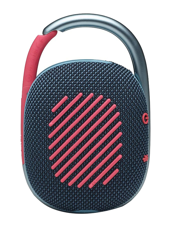 JBL Clip 4 IP67 Water Resistant Portable Bluetooth Speaker, Blue/Pink