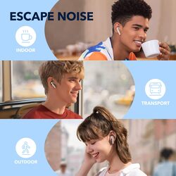 Anker Soundcore Life P3 Bluetooth Earphones, Noise Cancelling Wireless Earbuds, Thumping Bass, 6 Mics, Multi Mode, 50H Playtime Wireless Charging, Soundcore App, Customized Sound, Gaming Mode, White