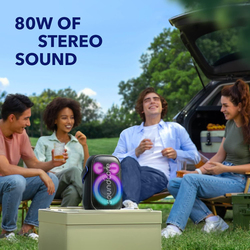 Anker Soundcore Rave Neo 2 Bluetooth Portable Speaker, 80W, A33A1Z11, Black