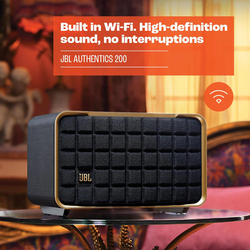 JBL Authentics 200 Smart Bluetooth Home Speaker with Voice Assistants, Black