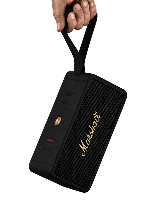 Marshall Middleton Bluetooth Portable Speaker, Black/Brass