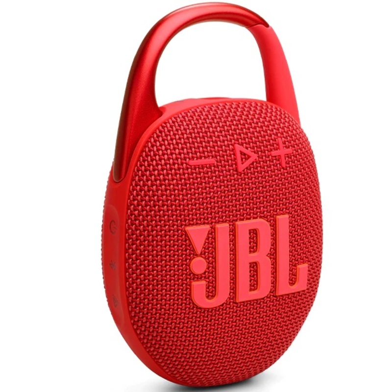 JBL Clip 5 Portable Speaker Bluetooth 5.3 IP67 rating 12 hours of playtime and multi-speaker connection, Red