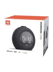 JBL Horizon 2 Clock Radio Portable Bluetooth Speaker with FM Radio and DAB, JBLHORIZON2BLKEU, Black