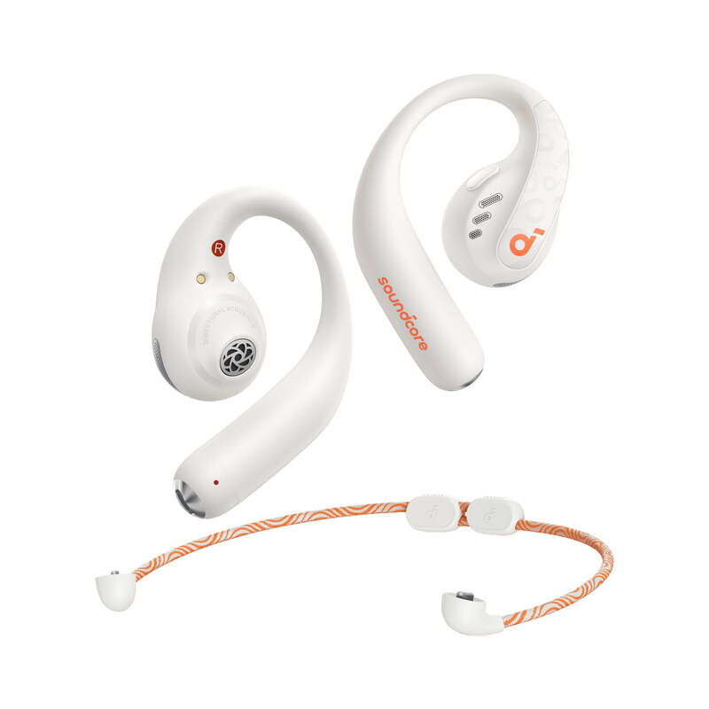 AeroFit Pro Secure Open Ear Sport Earbuds, Calm White