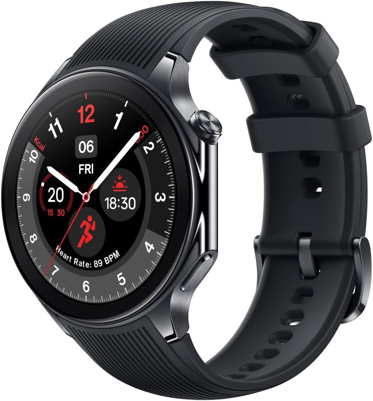 ONEPLUS Watch 2 Black Steel, 32GB, 100-Hour Battery, Health & Fitness Tracking, Sapphire Crystal Design, Dual-Engine, Wear OS by Google