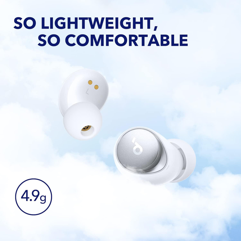 Anker Soundcore Space A40 Wireless In-Ear Noise Cancelling Earbuds with Mic, White