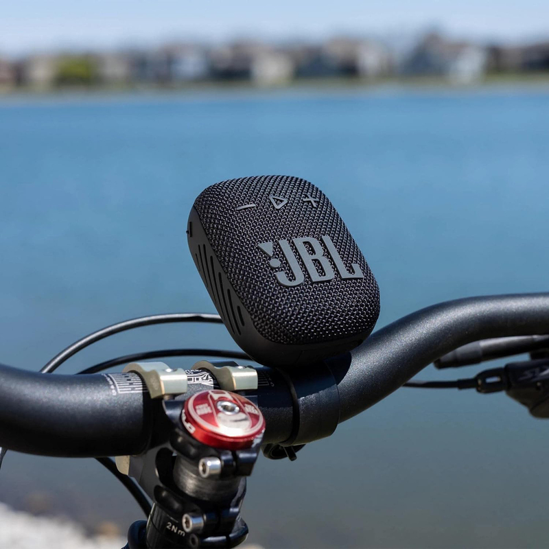 JBL Wind 3 FM Handlebar Portable Bluetooth Speaker, Black