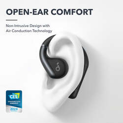 Soundcore AeroFit Superior Comfort Open-Ear Earbuds, Midnight Black