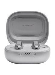JBL Live Flex True Wireless In-Ear Noise Cancelling Earbuds, Silver