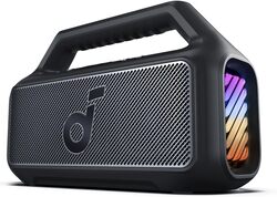Soundcore Boom 2 Outdoor Speaker, 80W, Subwoofer, BassUp 2.0, 24H Playtime, IPX7 Waterproof, Floatable, RGB Lights, USB-C, Custom EQ, Bluetooth 5.3, Portable for Outdoors, Camping, Beach