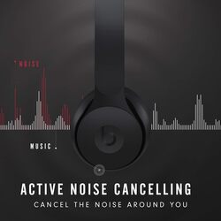 Beats Solo Pro Wireless Noise Cancelling On-Ear Headphones - Black