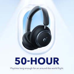 Soundcore Space Q45 Wireless Over-Ear Noice Cancelling Headphones 50H Playtime Bluetooth 5.3, Black