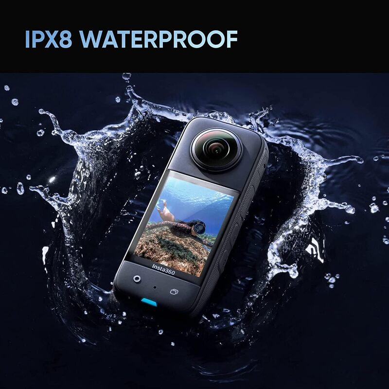 Insta360 X3 Adventure Kit, Waterproof Action Camera with 1/2" Sensor, 5.7K 360, 72MP 360 Photos, Stabilisation, 2.29 Touch Screen, AI Editing, Live Streaming, Webcam, Voice Control