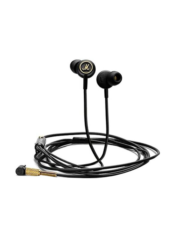 

Marshall Mode EQ Wired In-Ear Earphones with Mic, Black/Brass