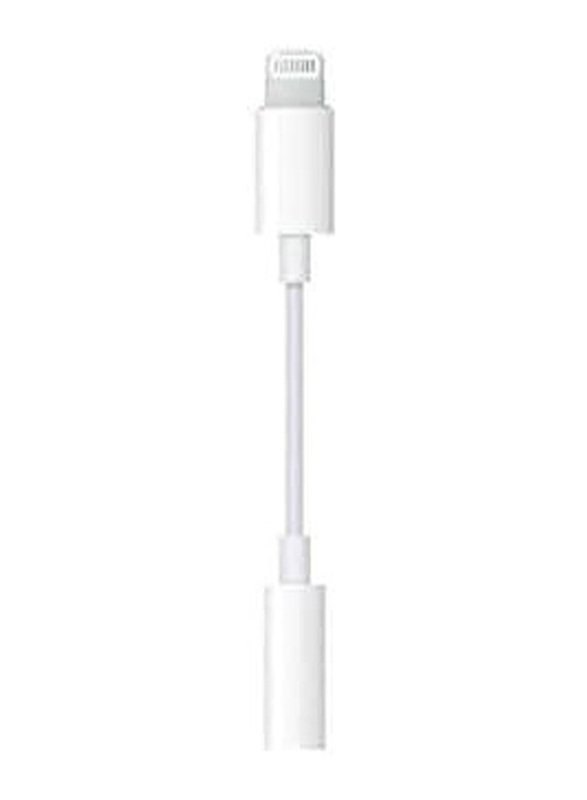 Apple 3.5mm Lightning Cable, Lightning to Headphone Jack Adapter, White