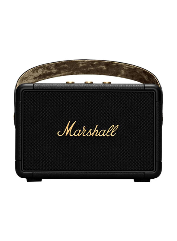 

Marshall Kilburn II Water Resistant 20+ Hours 36W Portable Bluetooth Speaker, Black/Brass