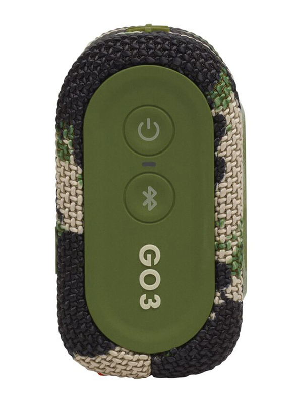JBL Go 3 IP67 Waterproof Portable Bluetooth Speaker, Squad
