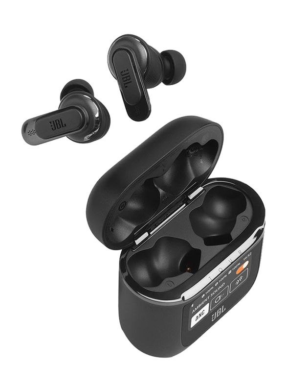 JBL Tour Pro 2 True Wireless In-Ear Noise Cancelling Earbuds with Smart Case and Smart Ambient, Black