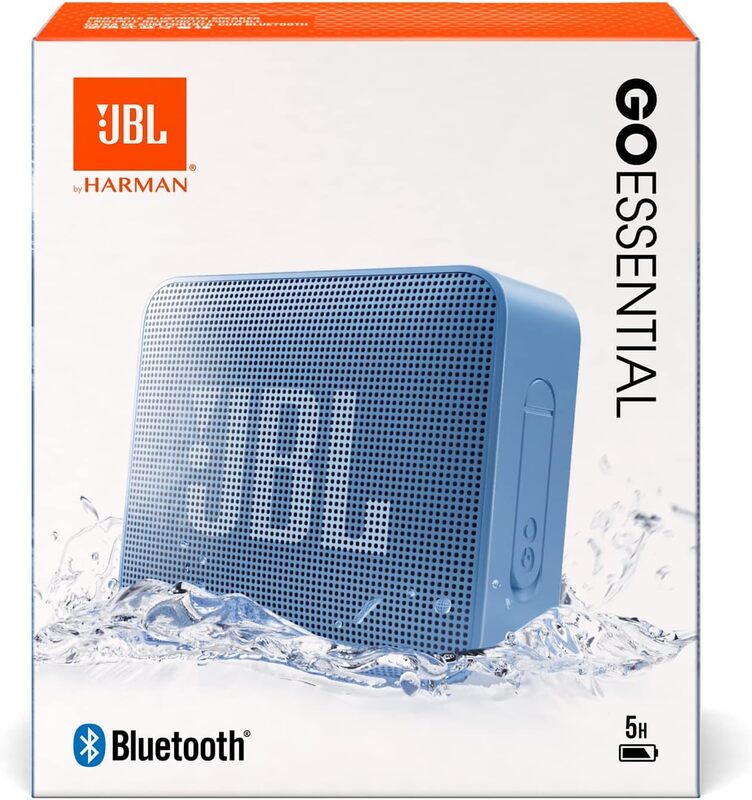 JBL Go Essential Portable Waterproof Speaker, Blue