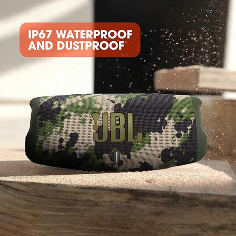 JBL Charge 5 IP67 Water Resistant Portable Bluetooth Speaker, Camouflage