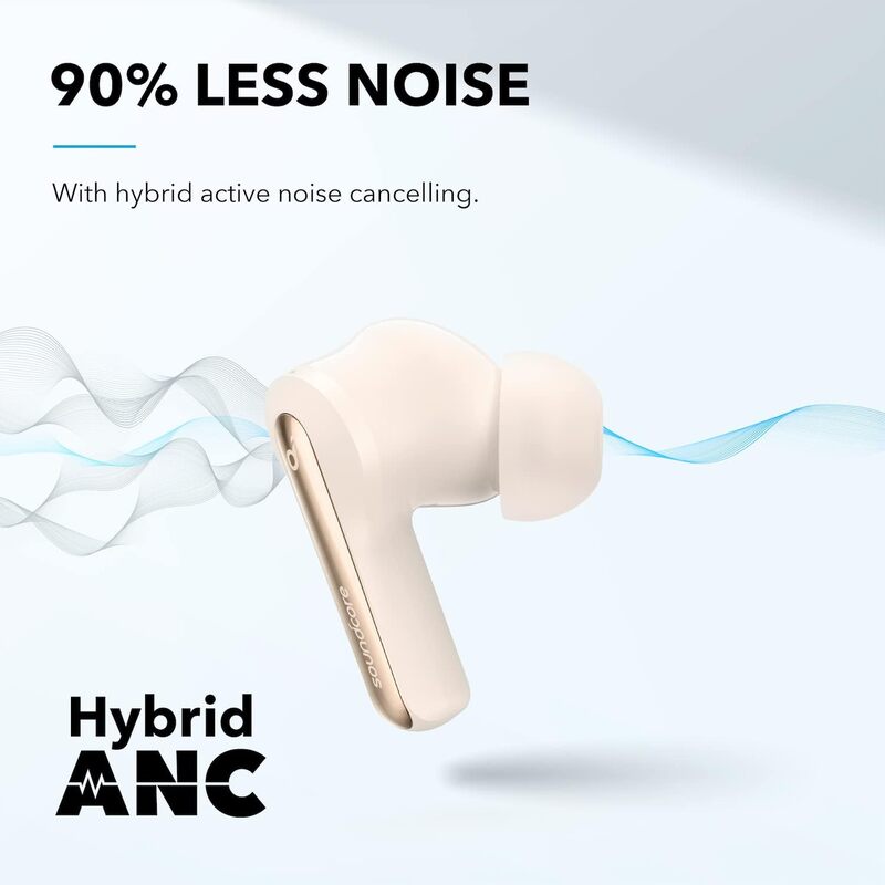 Anker Soundcore Life P3i Hybrid Active Noise Cancelling Bluetooth Earphones 4 Mics Wireless Earbuds AI-Enhanced Calls 10mm Drivers Custom EQ 36H Playtime Fast Charging Bluetooth 5.2, White