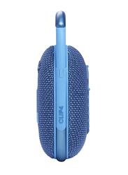 JBL Clip 4 Eco Small Portable Bluetooth Speaker, Blue