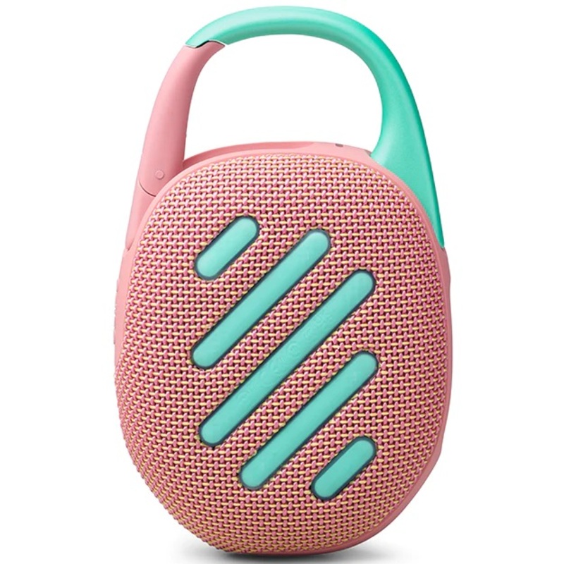 JBL Clip 5 Portable Speaker Bluetooth 5.3 IP67 rating 12 hours of playtime and multi-speaker connection, Pink