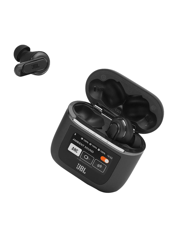 JBL Tour Pro 2 True Wireless In-Ear Noise Cancelling Earbuds with Smart Case and Smart Ambient, Black