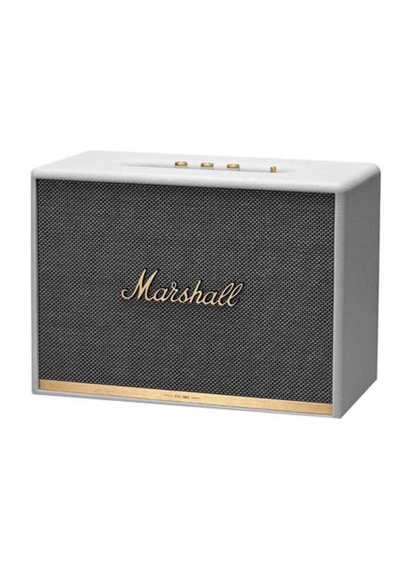 Marshall Woburn II Wireless Stereo Speaker, White/Grey