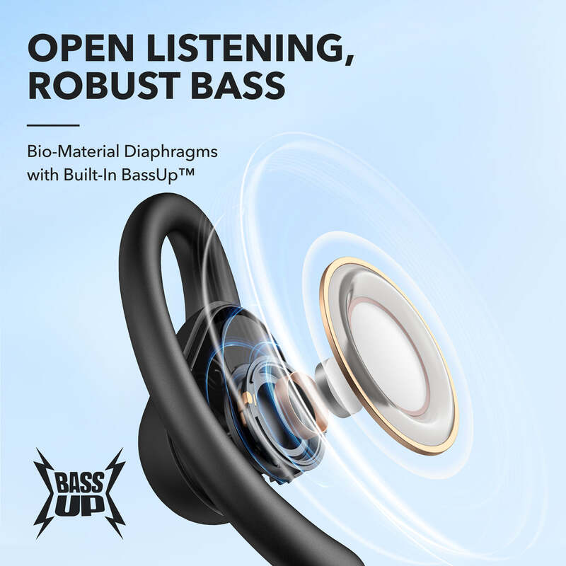 soundcore V30i Open Ear Earbuds, Black