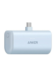 Anker 5000mAh MFi Certified 12W Portable Charger with Built-in Lightning Connector, Blue