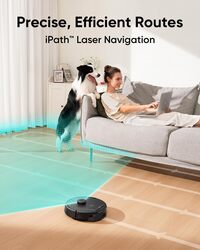 eufy L60 Robot Vacuum Cleaner, Ultra Strong 5,000 Pa Suction to Remove Hair, Dust, iPath Laser Navigation, For Deep Floor Cleaning, Ideal for Hard Floors